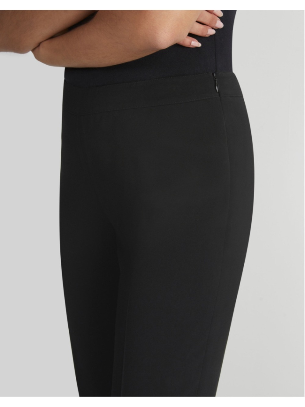 Lafayette 148 New York Black Cropped Bleecker Pants Size 8 - Picture 1 of 9
